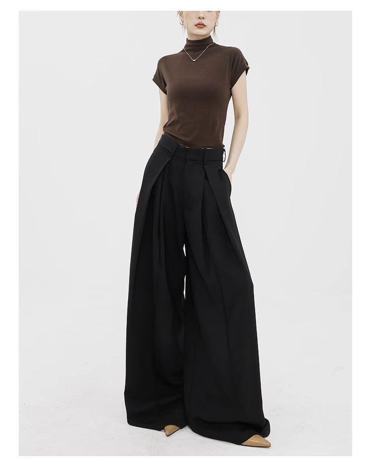 Casual High Waist Loose Wide Legs Pants