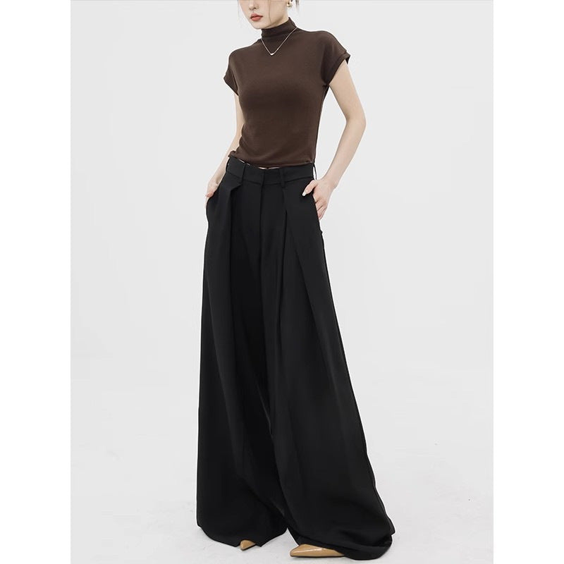 Casual High Waist Loose Wide Legs Pants