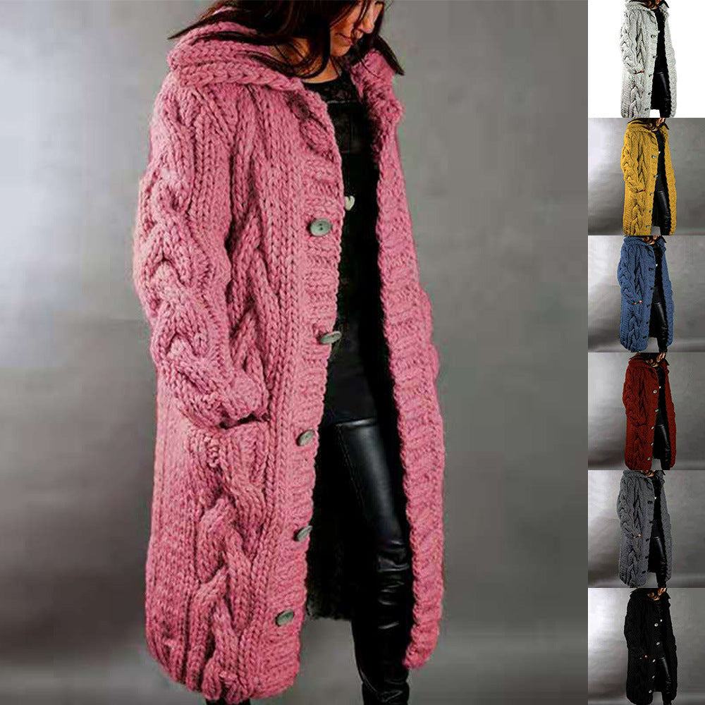 Women Winter Knitted Cardigan Overcoats