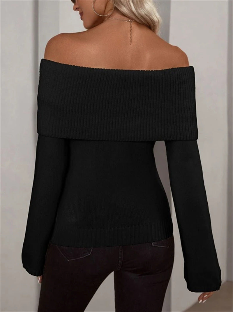 Sexy Off The Shoulder Knitted Women Sweaters