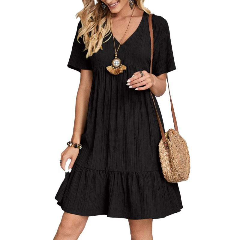 Casual Summer Short Sleeves Mini Dresses