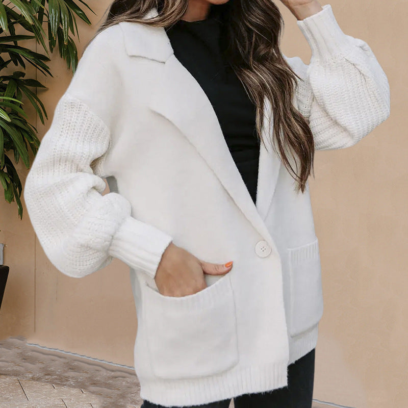 Casual Women Long Sleeves Knitted Coats