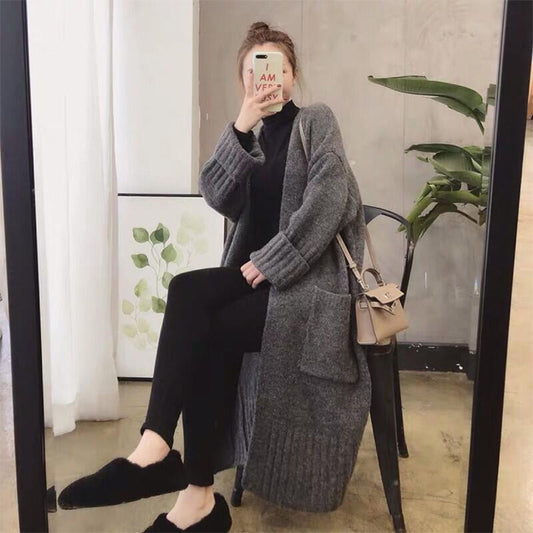 Casual Thick Long Knitted Cardigan Sweaters