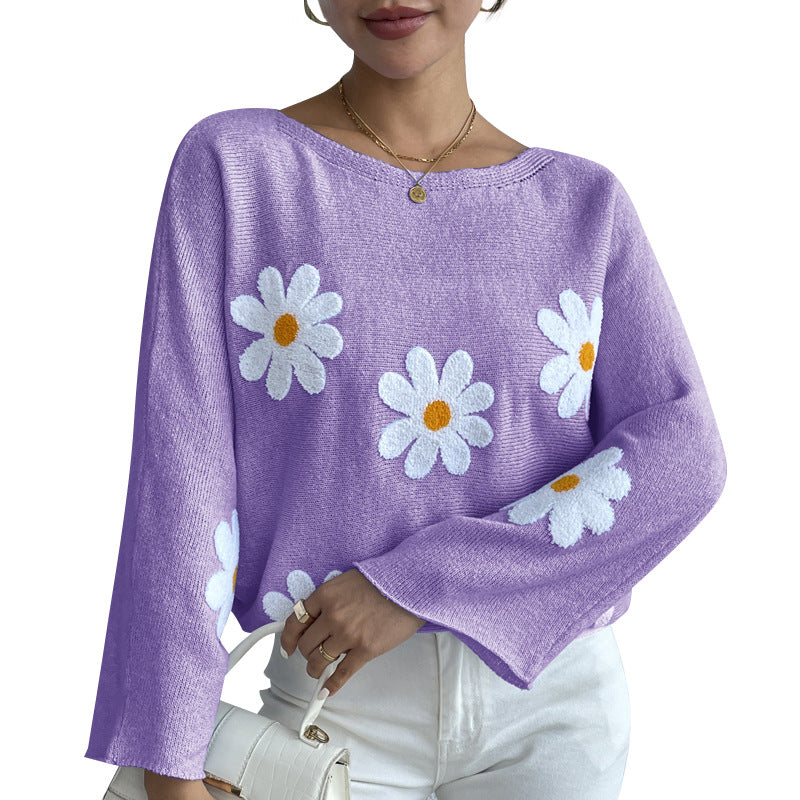 Casual Off The Shoulder Knitted Pullover Sweaters