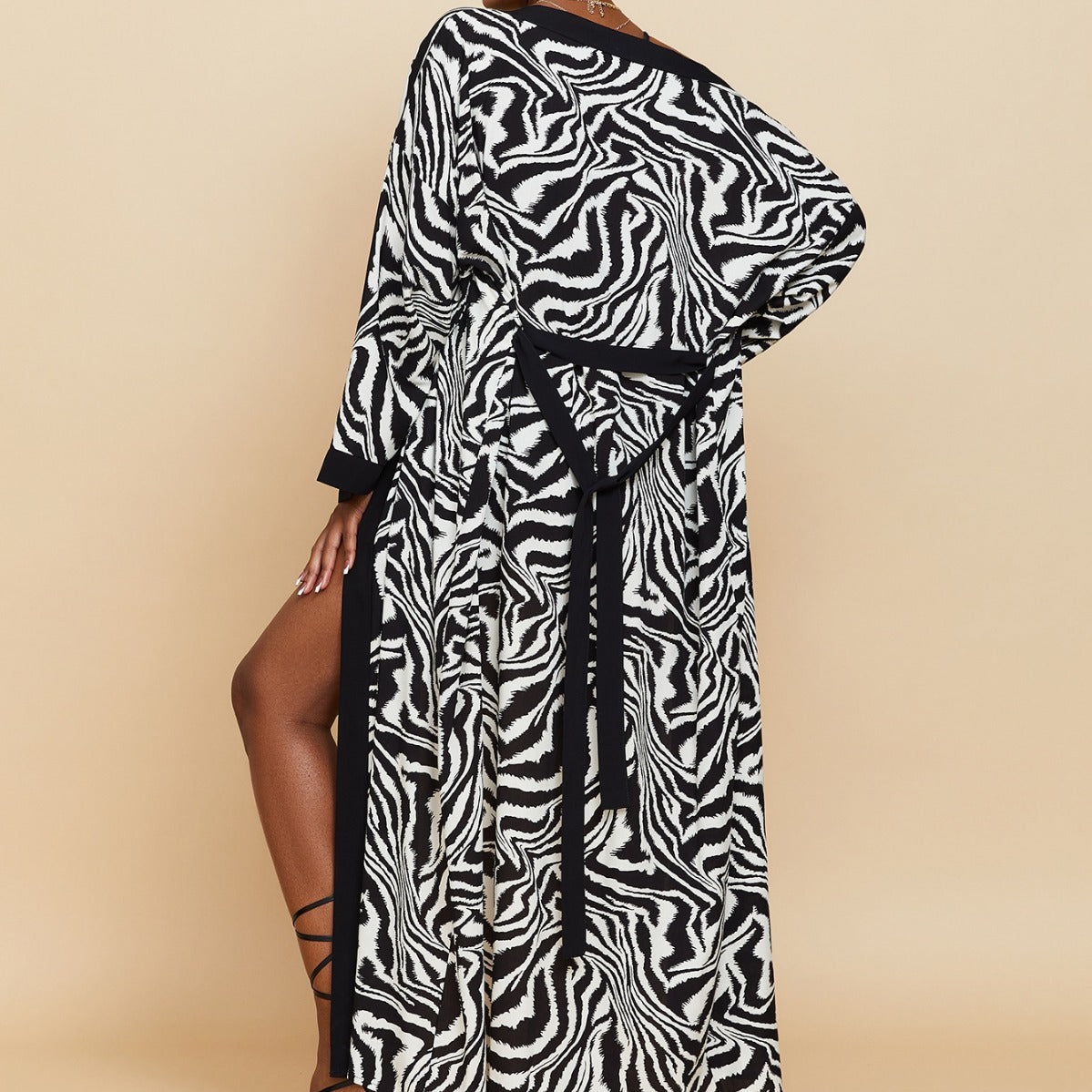 Casual Summer Zebra Print Cover Ups