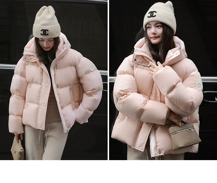 Fashion Down Jacket Women's Hooded Puff Jacket for Couple