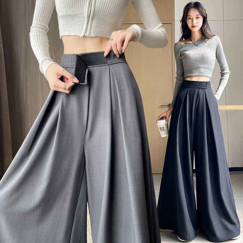 Casual High Waist Loose Wide Legs Straight Pants