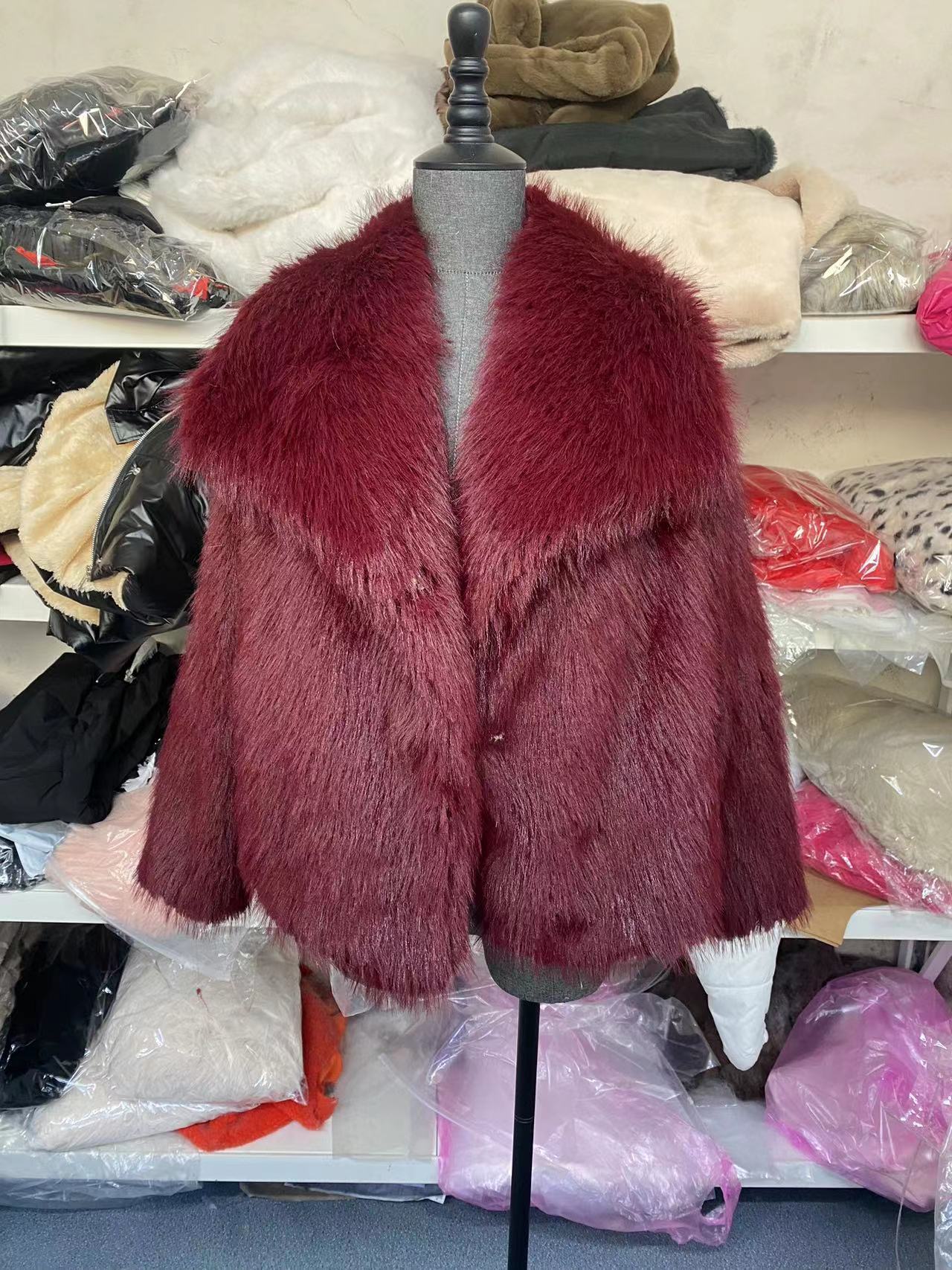 Fashion Artificial Fox Fur Winter Women Jacket Coats