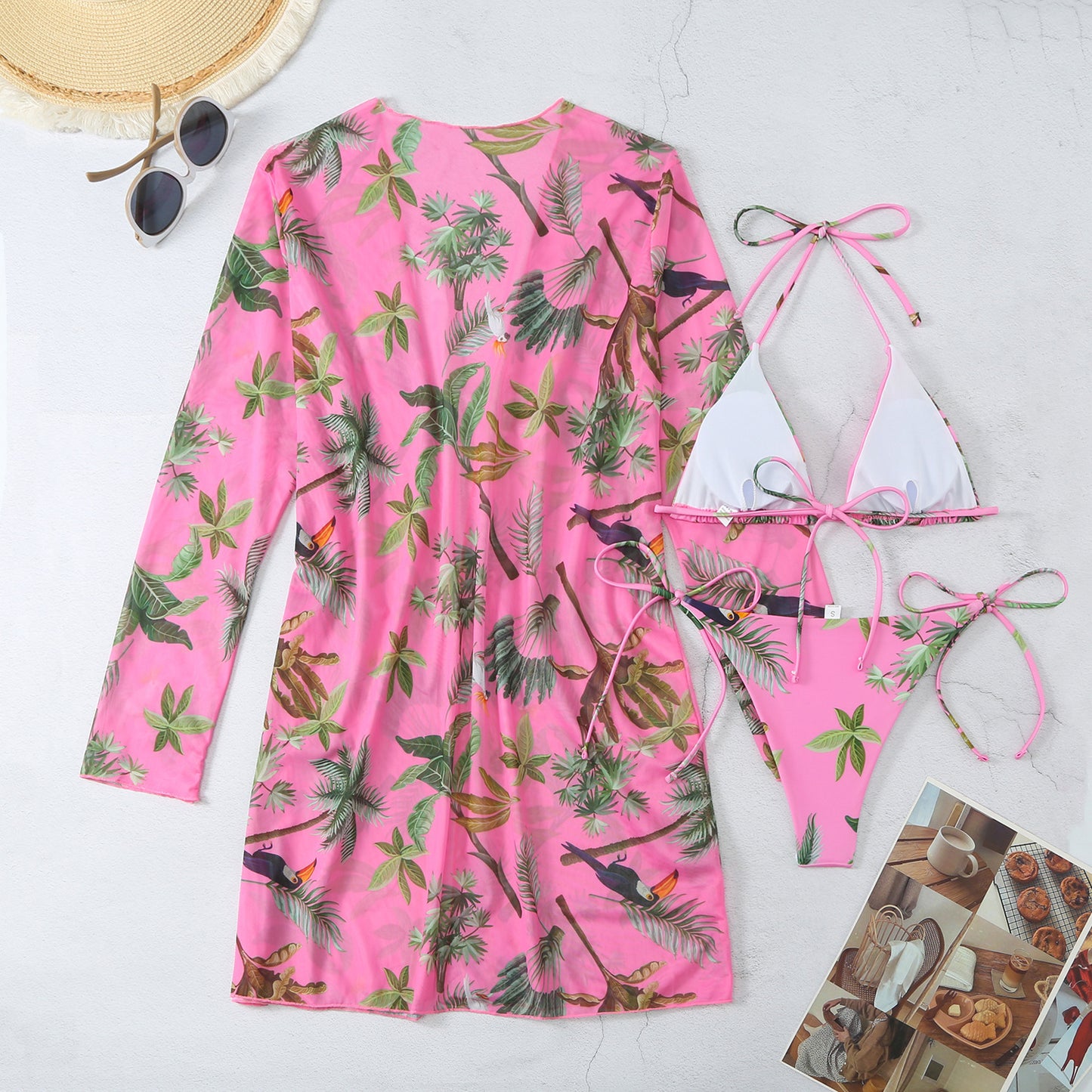 Casual Floral Summer 3pcs Women Swimsuits