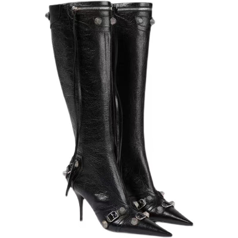 Sexy Peep Toe Rivet Plus Sizes Women Boots