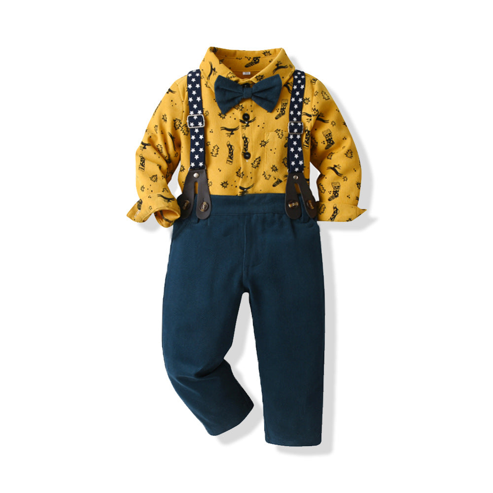 Christmas Long Sleeves Shirts and Pants for Boys