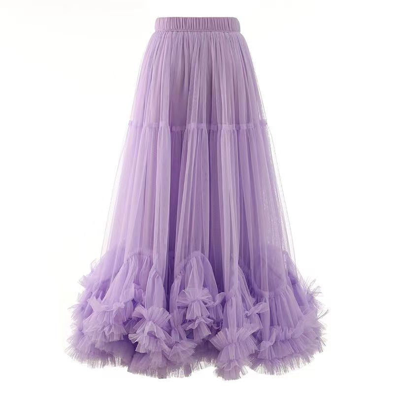 Fairy Designed Ruffled A Line Skirts for Women