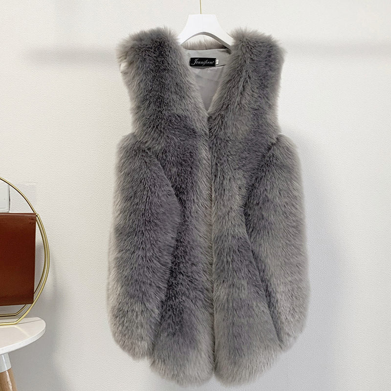 Fashion Artificial Fox Fur Vest