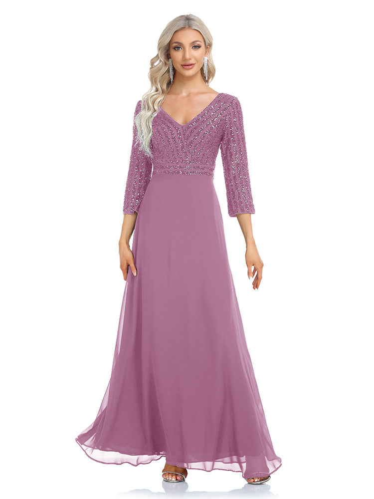 Elegant Chiffon A Line Evening Dresses/bridesmaid Dresses