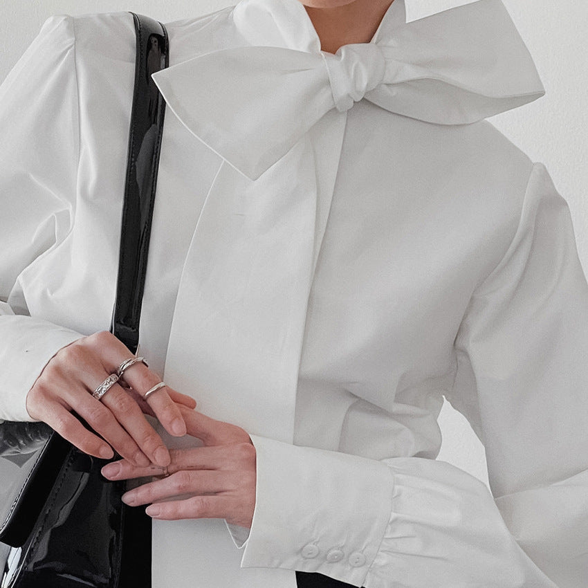 Designed Fashion White Women Long Sleeves Shirts