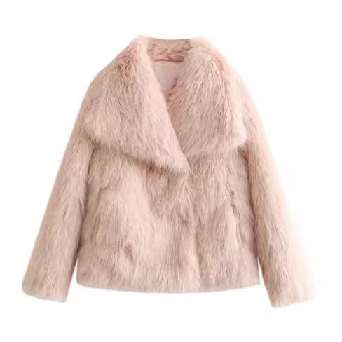 Fashion Artificial Fox Fur Winter Women Jacket Coats