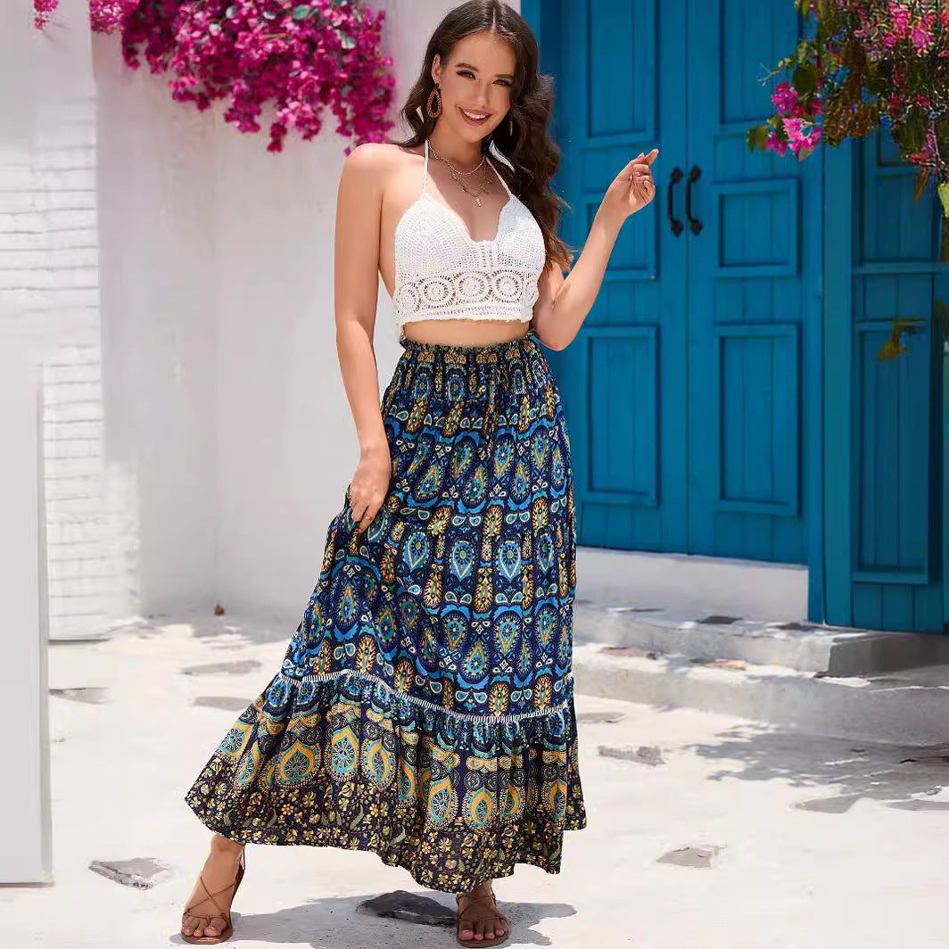 Bohemian Exotic Women Midi Skirts