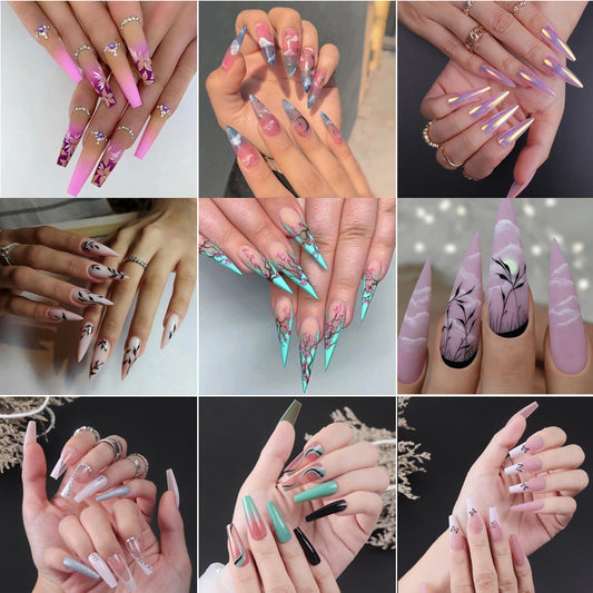 Fashion Detachable Extra Long Press on Nails