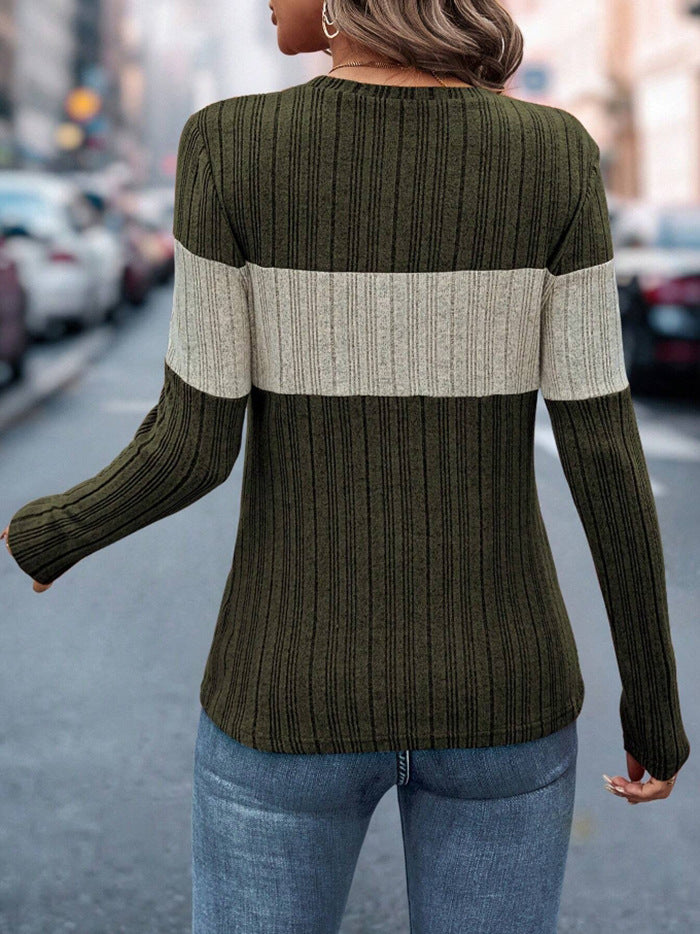 Sexy Round Neck Long Knitted Shirts