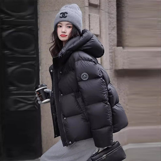 Fashion Down Jacket Women's Hooded Puff Jacket for Couple