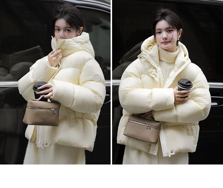 Fashion Down Jacket Women's Hooded Puff Jacket for Couple