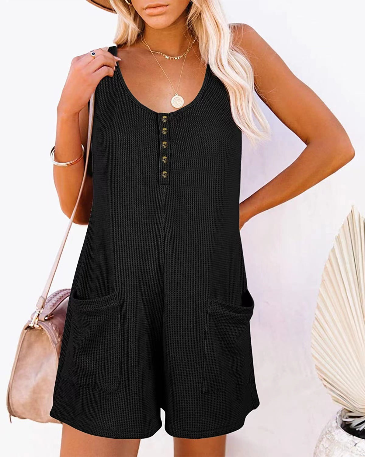 Casual Summer Sleeveless Short Jumpsuits for Women