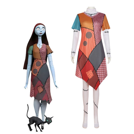 The Nightmare Before Christmas Sally Skellington Cosplay Costume