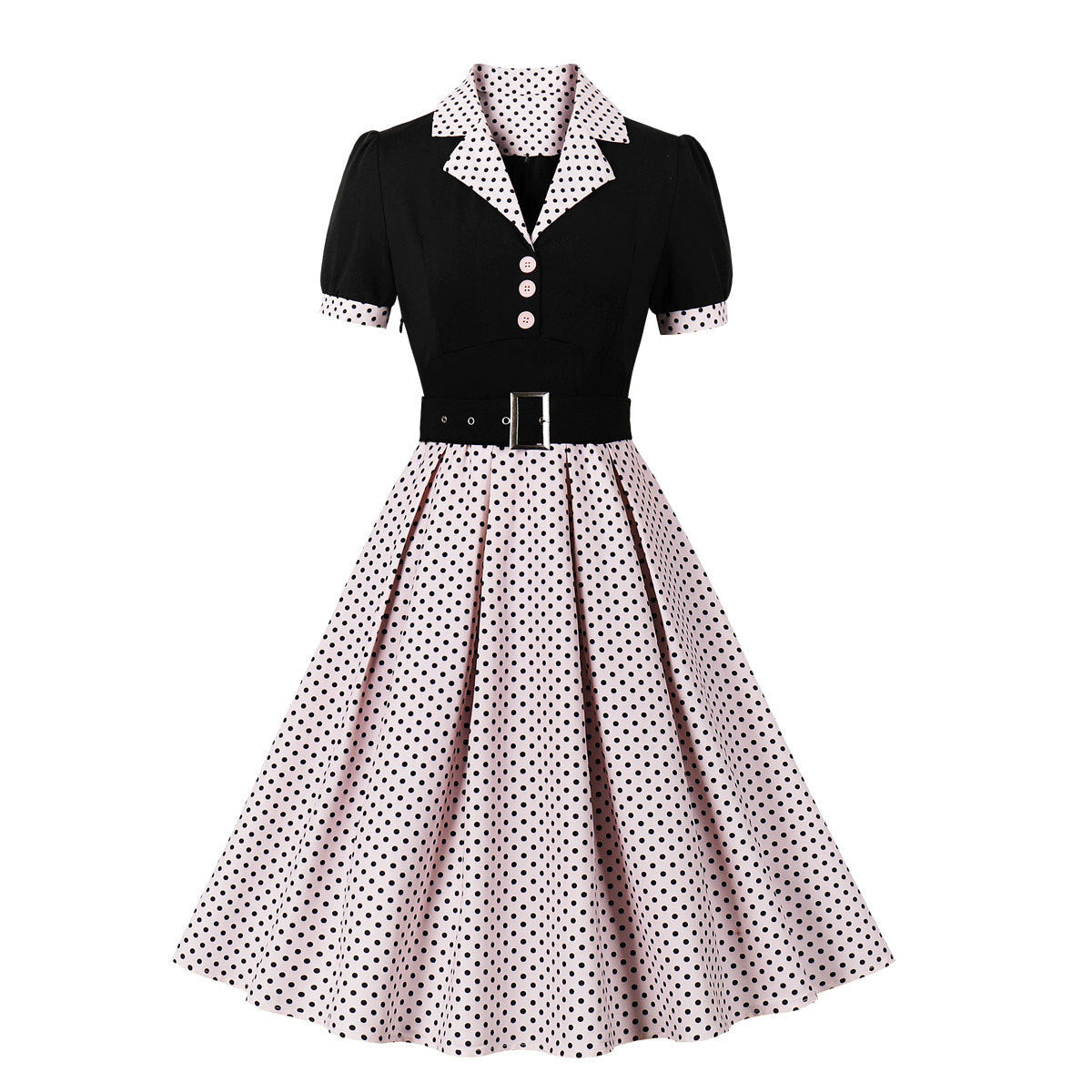 Vintage Polk Dot Short Sleeves Dresses
