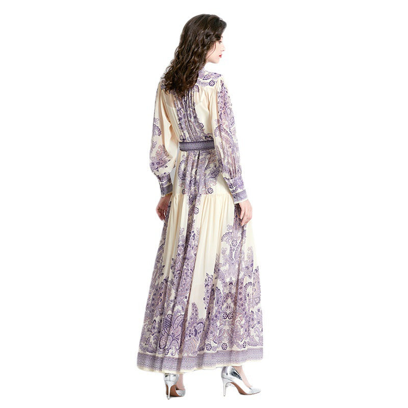 Women Purple Spring Long Dresses