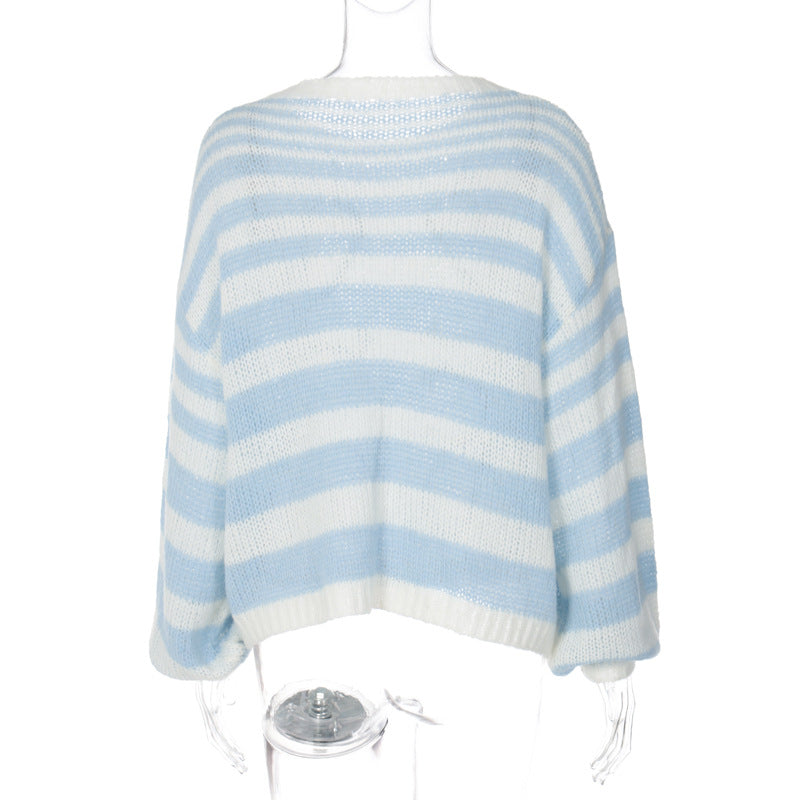 Sweety Round Neck Knitted Women Sweaters