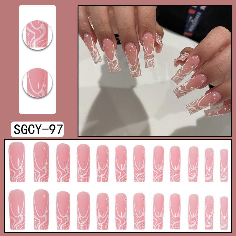 Fashion Gradient Color Extra Long Press on Nails