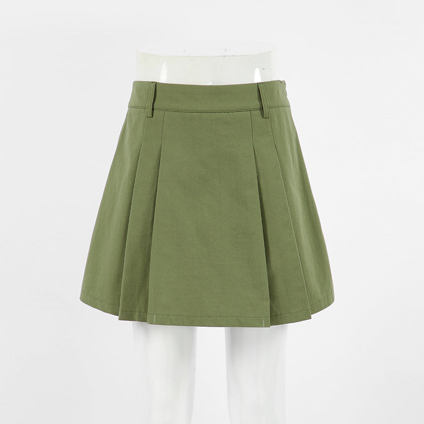 Summer High Waist 100% Cotton Sheath Short A Line Skirts