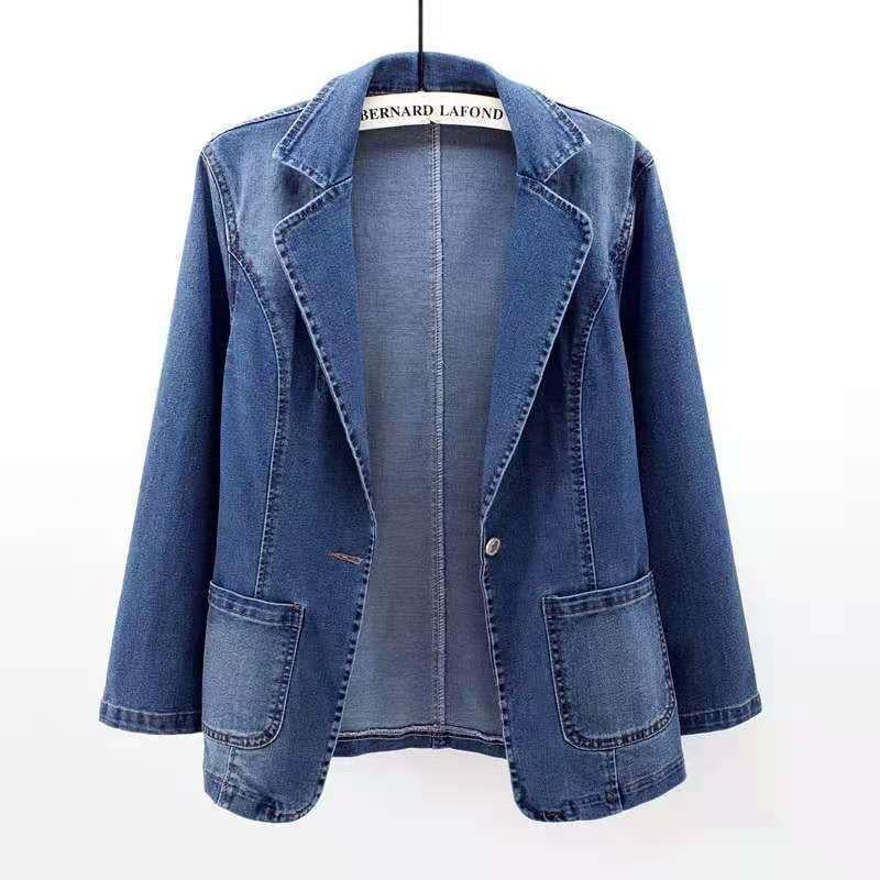 Fashion Spring Denim Blazer Jacket