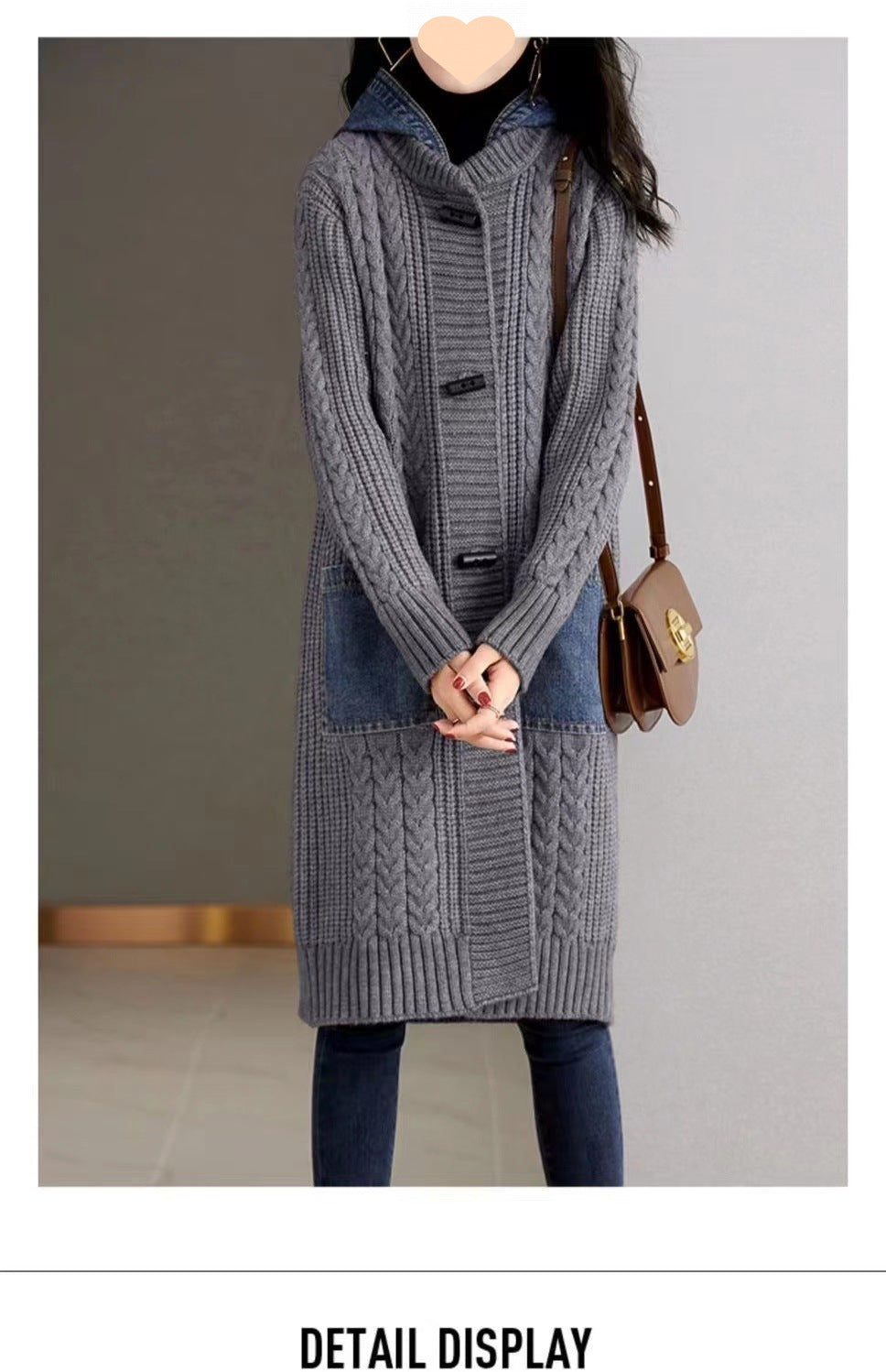 Casual Plus Sizes Knitted Cardigan Jacket Coats