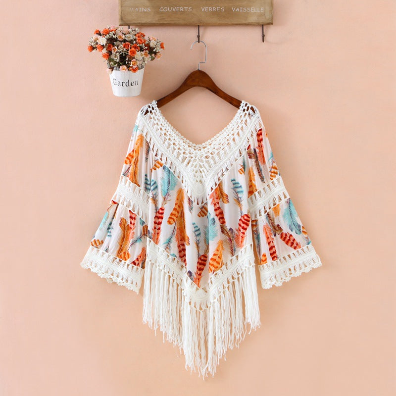 Summer Bohemia Loose Trumpet Sleeves Tops