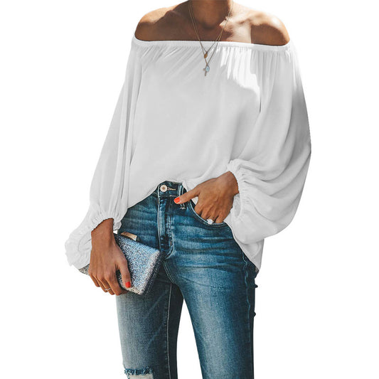 Casual Off The Shoulder Long Sleeves Blouses Shirts