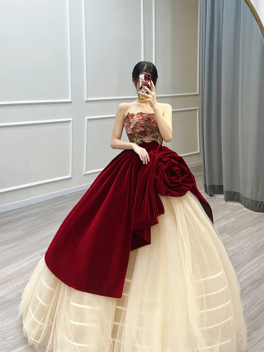 Gorgeous Ball Gown Wedding Party Dresses/Evening Dresses with Bustle