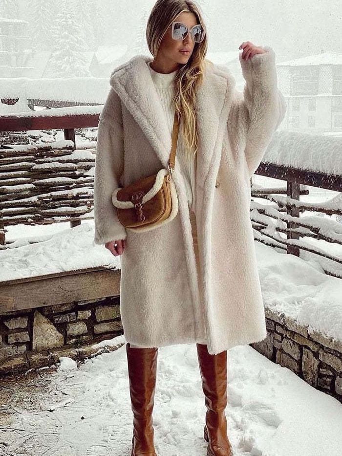 Winter Warm Faux Fur Long Outerwear for Women