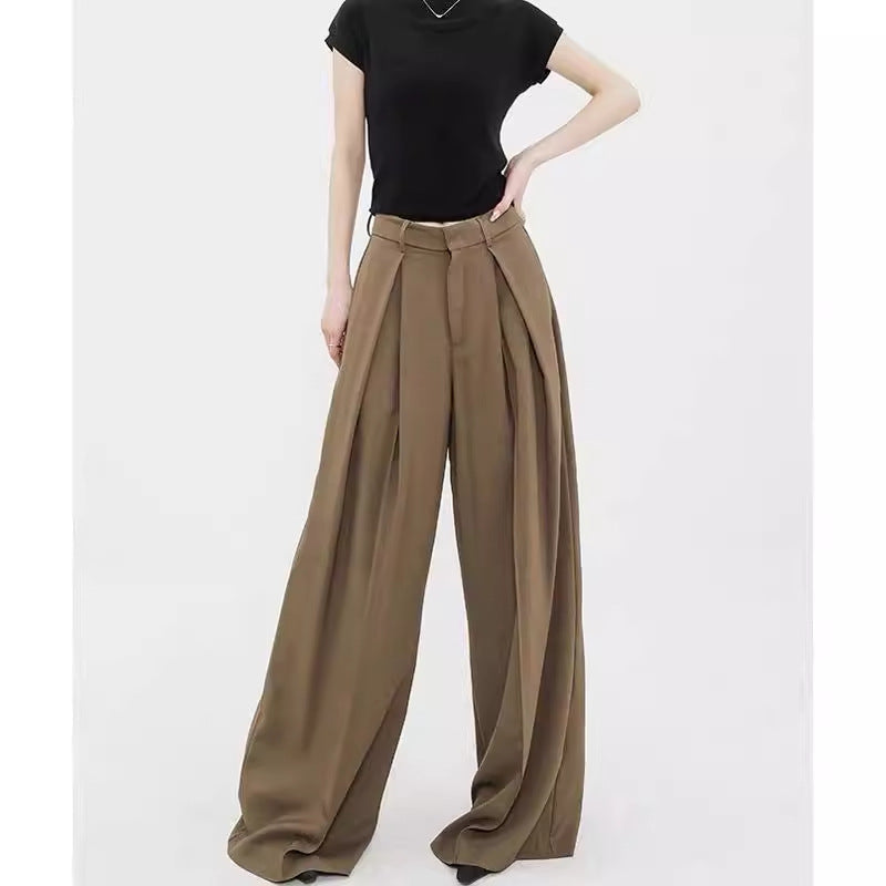 Casual High Waist Loose Wide Legs Pants