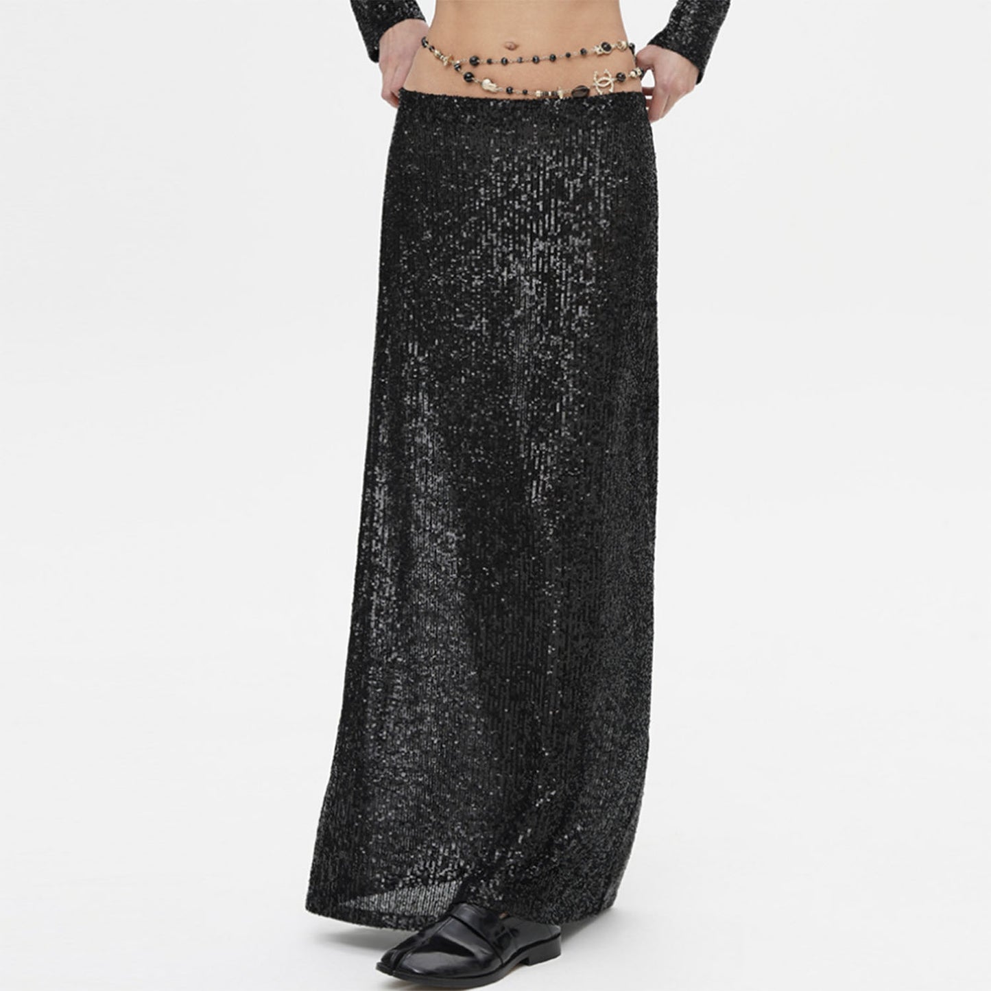 Sexy Sequined Women Long Skirts