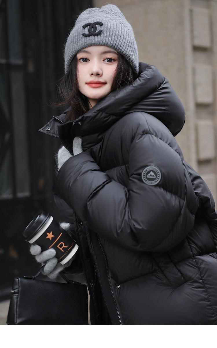 Fashion Down Jacket Women's Hooded Puff Jacket for Couple