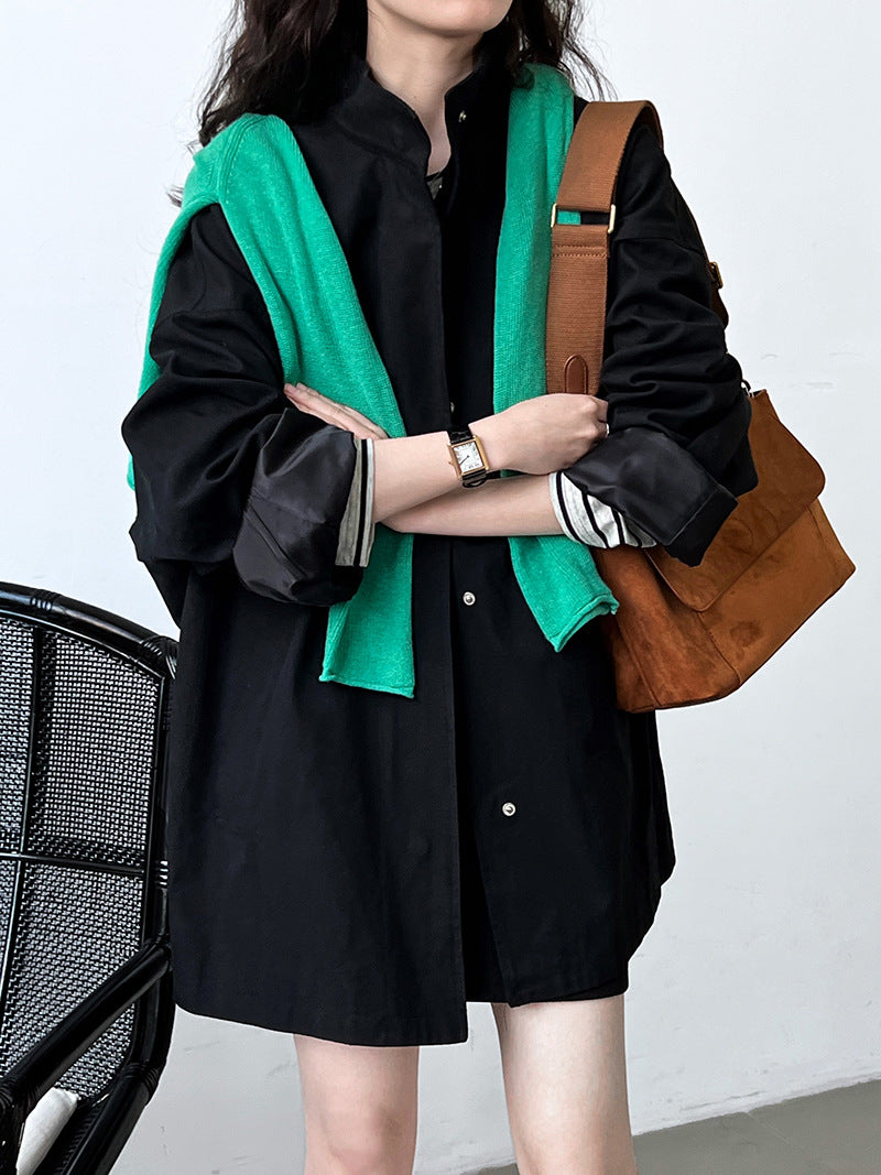 Fashion Stand Collar Oversize Coats