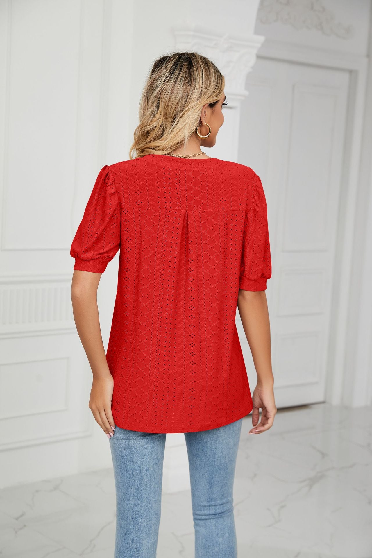 Summer Casual V Neck T Shirts for Women