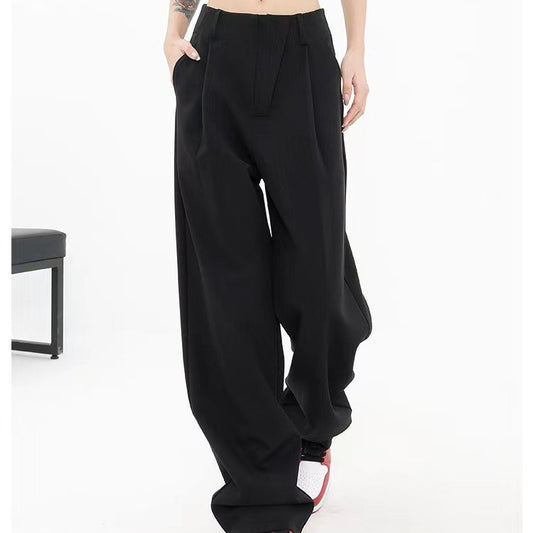 Designed Women Fall Straight Wide Legs Pants