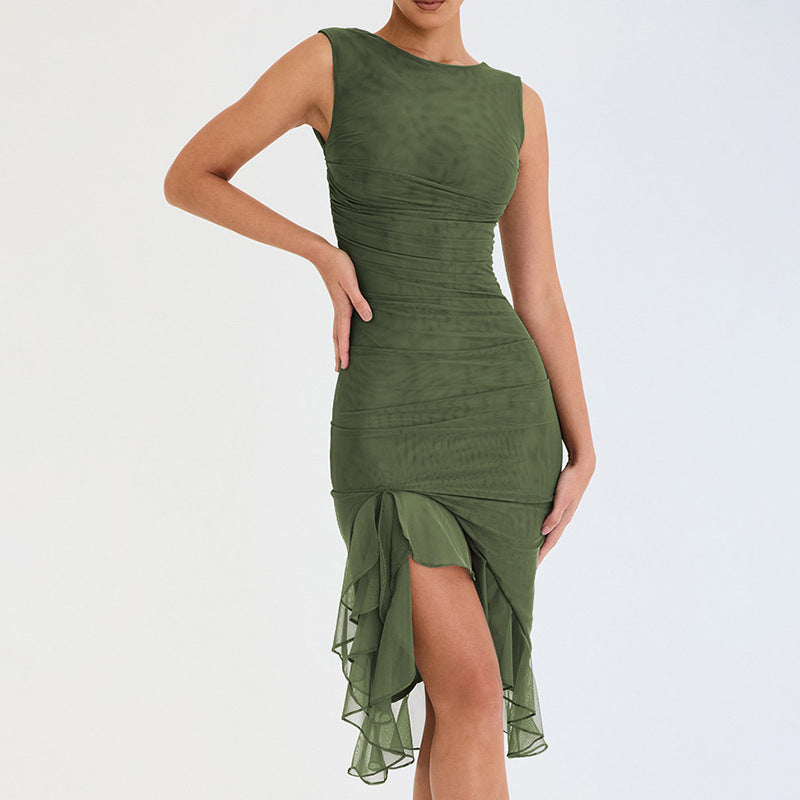 Sexy One Shoulder Summer Sleeves Sheath Dresses