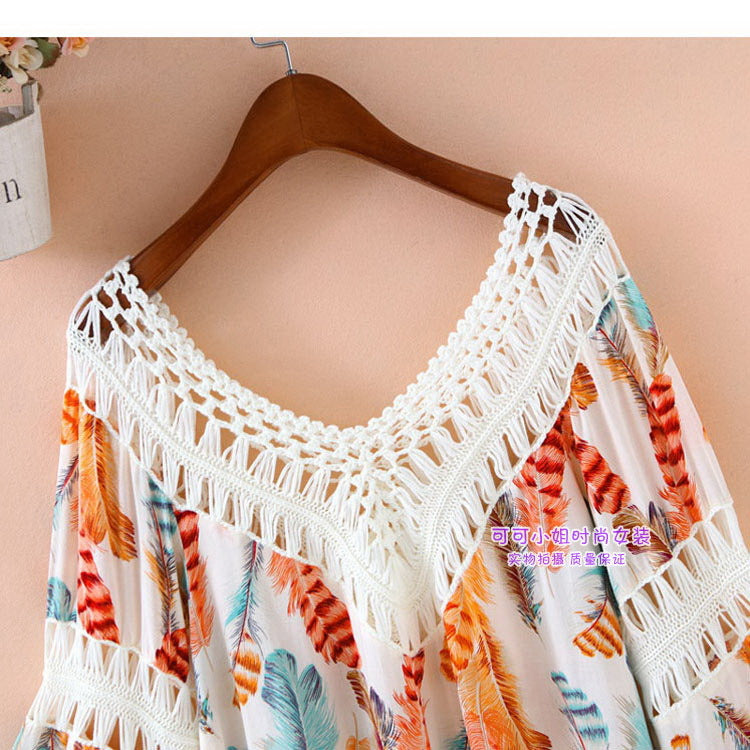 Summer Bohemia Loose Trumpet Sleeves Tops