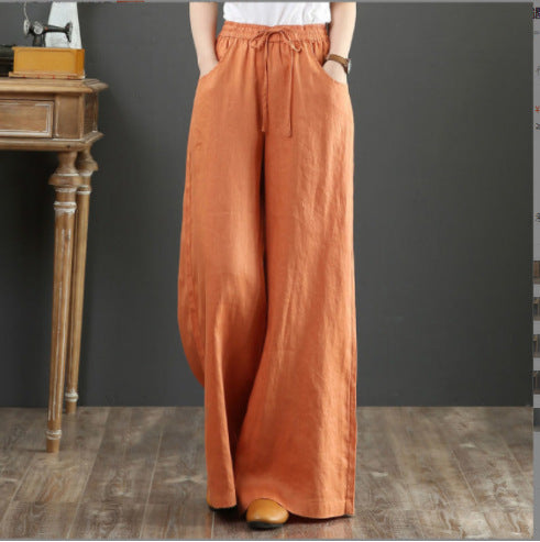 Casual Linen Wide Legs Pants for Women