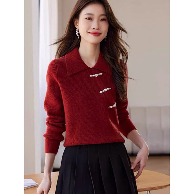 Elegant Christmas Red Vintage Sweaters