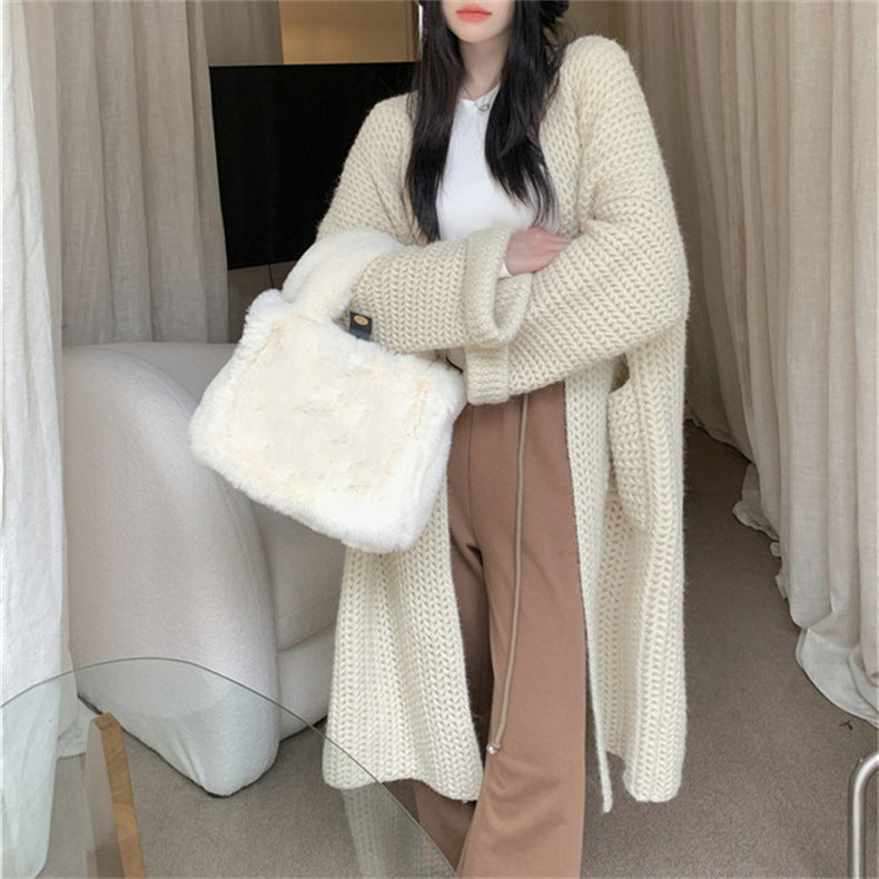 Casual Loose Knitted Long Cardigan Coats