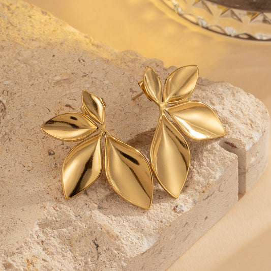 Fashion Leaf Petal Design Earrings for Women